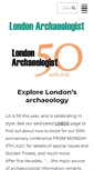 Mobile Screenshot of londonarchaeologist.org.uk